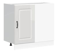 vidaXL Base da Cucina Kalmar Bianco Lucido in Legno Multistrato, Mobile Base lavello, Mobile Base lavello Cucina, Mobile Base Cucina per lavello