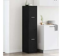 vidaXL Mobiletto da Farmacia Rovere Nero 30x41x144,5 cm Legno Agglomerato