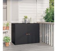 vidaXL Mobiletto da giardino nero 100x55,5x80 cm in polyrattan