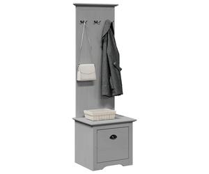 vidaXL Mobiletto da Ingresso con Ganci BODO Grigio 50x40x157 cm
