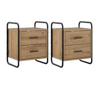 vidaXL Mobiletto da Letto Appeso 2 pz Rovere Artigianale