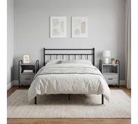 vidaXL Mobiletto da Letto Appeso 2 pz Sonoma grigio 40 x 30 x 60 cm