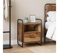 vidaXL Mobiletto da Letto Appeso Legno antico 40 x 30 x 50 cm
