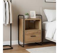 vidaXL Mobiletto da Letto Appeso Rovere Artigianale 40 x 30 x 60 cm