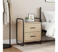 vidaXL Mobiletto da Letto Appeso Rovere Sonoma 40 x 30 x 50 cm