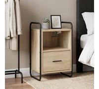 vidaXL Mobiletto da Letto Appeso Rovere Sonoma 40 x 30 x 60 cm