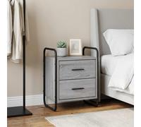 vidaXL Mobiletto da Letto Appeso Sonoma grigio 40 x 30 x 50 cm