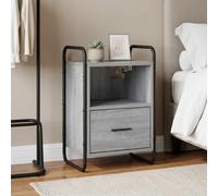 vidaXL Mobiletto da Letto Appeso Sonoma grigio 40 x 30 x 60 cm