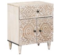vidaXL Mobiletto da Letto con cassetto Bianco 50 x 33 x 60 cm