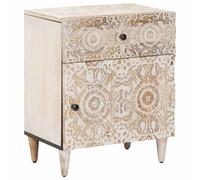 vidaXL Mobiletto da Letto con cassetto Bianco 50 x 33 x 60 cm