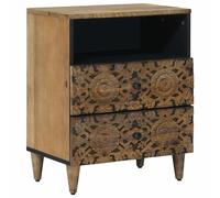 vidaXL Mobiletto da Letto con cassetto Marrone 50 x 33 x 60 cm