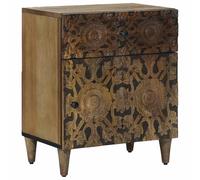 vidaXL Mobiletto da Letto con cassetto Marrone 50 x 33 x 60 cm