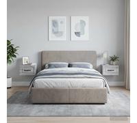 vidaXL Mobiletto da notte a muro 2 pcs Grigio Sonoma 34,5 x 33 x 20 cm