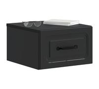 vidaXL Armadio da comodino da parete, 2 pezzi, nero, 34,5 x 33 x 20 cm, salotto moderno, portaoggetti rettangolare, comodino compatto, organizer da notte, essenziale per camere di piccole dimensioni