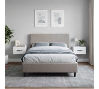 vidaXL Mobiletto da notte a muro 2 pz Bianco 34,5 x 33 x 20 cm