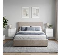 vidaXL Mobiletto da notte a muro 2 pz Bianco Lucido 33 x 34,5 x 43 cm
