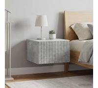 vidaXL Mobiletto da notte a muro 2 pz Grigio Cemento 33 x 34,5 x 20 cm