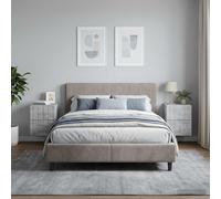 vidaXL Mobiletto da notte a muro 2 pz Grigio Cemento 33 x 34,5 x 43 cm