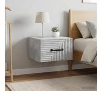 vidaXL Mobiletto da notte a muro 2 pz Grigio Cemento 34,5 x 33 x 20 cm