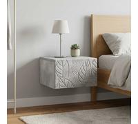 vidaXL Comodino da parete, 2 pezzi, grigio cemento, 49 x 34,5 x 20 cm, per soggiorno, scrivania compatta, portaoggetti a parete, mensola sospesa, tavolino funzionale, organizer moderno