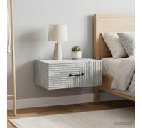 vidaXL Mobiletto da notte a muro 2 pz Grigio Cemento 49 x 34,5 x 20 cm