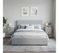 vidaXL Mobiletto da notte a muro 2 pz Grigio Sonoma 33 x 34,5 x 40 cm
