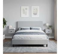 vidaXL Mobiletto da notte a muro 2 pz Grigio Sonoma 34,5 x 33 x 20 cm
