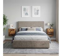 vidaXL Mobiletto da notte a muro 2 pz Legno antico 34,5 x 33 x 40 cm