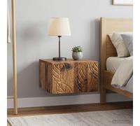 vidaXL Wandbeugel Bedkast 2 st Oud hout 49 x 34,5 x 20 cm Bewerkt hout