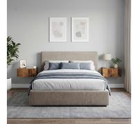 vidaXL Mobiletto da notte a muro 2 pz Legno antico 49 x 34,5 x 20 cm