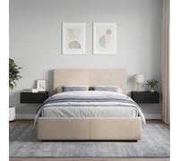vidaXL Mobiletto da notte a muro 2 pz Nero 49 x 34,5 x 20 cm