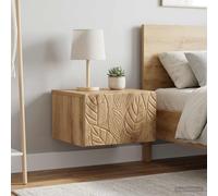 vidaXL Mobiletto da notte a muro 2 pz Rovere Artigianale