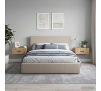 vidaXL Mobiletto da notte a muro 2 pz Rovere Artigianale