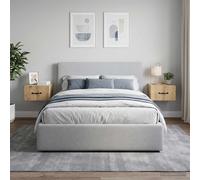 vidaXL Mobiletto da notte a muro 2 pz Rovere Artigianale