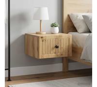 vidaXL Mobiletto da notte a muro 2 pz Rovere Artigianale
