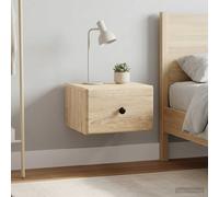 vidaXL Mobiletto da notte a muro 2 pz Rovere Sonoma 34,5 x 33 x 20 cm