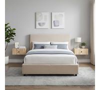 vidaXL Mobiletto da notte a muro 2 pz Rovere Sonoma 49 x 34,5 x 20 cm