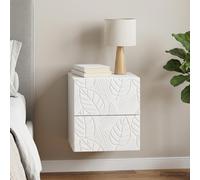 vidaXL Mobiletto da notte a muro Bianco 34,5 x 33 x 40 cm