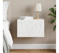 vidaXL Mobiletto da notte a muro Bianco 49 x 34,5 x 20 cm
