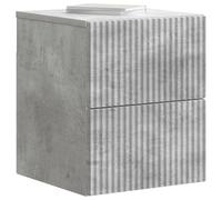 vidaXL Mobiletto da notte a muro con cassetto 2 pcs Grigio Cemento, Unità Murale Vintage, Mobili Compatti, Soluzione di Storage Multifunzionale, Scrivania Flottante Ampia