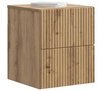vidaXL Mobiletto da notte a muro con cassetto 2 pcs Rovere Artigianale, Unità Murale Vintage, Mobili Compatti, Soluzione di Storage Multifunzionale, Scrivania Flottante Ampia