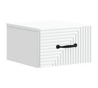 vidaXL Mobiletto da notte a muro con cassetto Bianco 34,5 x 33 x 20 cm