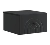 vidaXL Mobiletto da notte a muro con cassetto Nero 33 x 34,5 x 20 cm, Mobile Vintage per Soggiorno, Design Rettangolare, Tanto Spazio, Soluzioni Eleganti per Organizzazione Smart