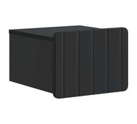 vidaXL Mobiletto da notte a muro con cassetto Nero 33 x 34,5 x 24 cm