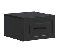 vidaXL Mobiletto da notte a muro con cassetto Nero 34,5 x 33 x 20 cm