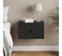 vidaXL Mobiletto da notte a muro con cassetto Nero 34,5 x 33 x 20 cm