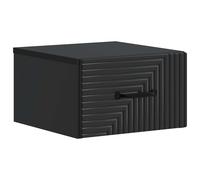 vidaXL Mobiletto da notte a muro con cassetto Nero 34,5 x 33 x 20 cm