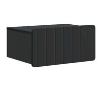 vidaXL Mobiletto da notte a muro con cassetto Nero 49 x 34,5 x 24 cm