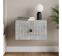 vidaXL Mobiletto da notte a muro Grigio Cemento 33 x 34,5 x 20 cm
