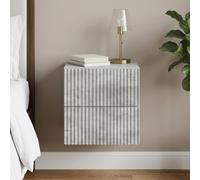 vidaXL Mobiletto da notte a muro Grigio Cemento 33 x 34,5 x 40 cm